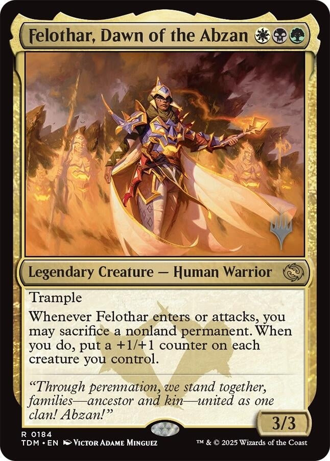 Image for Felothar, Dawn of the Abzan (184) [Tarkir: Dragonstorm] - Magic: The Gathering
