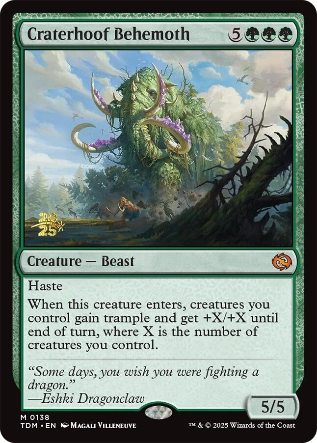 Image for Craterhoof Behemoth (138) [Prerelease Cards] - Magic: The Gathering