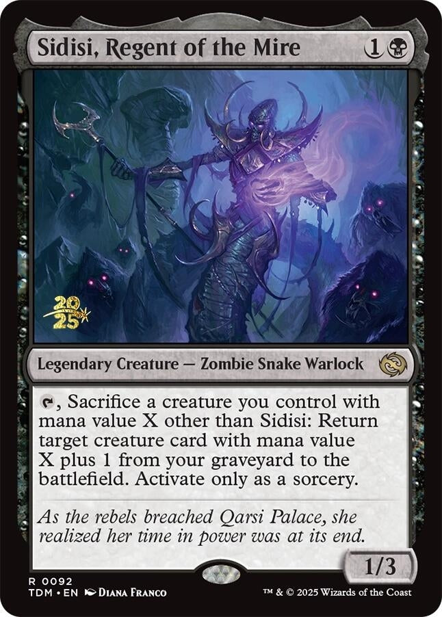 Image for Sidisi, Regent of the Mire (92) [Prerelease Cards] - Magic: The Gathering