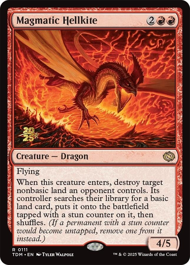 Image for Magmatic Hellkite (111) [Prerelease Cards] - Magic: The Gathering