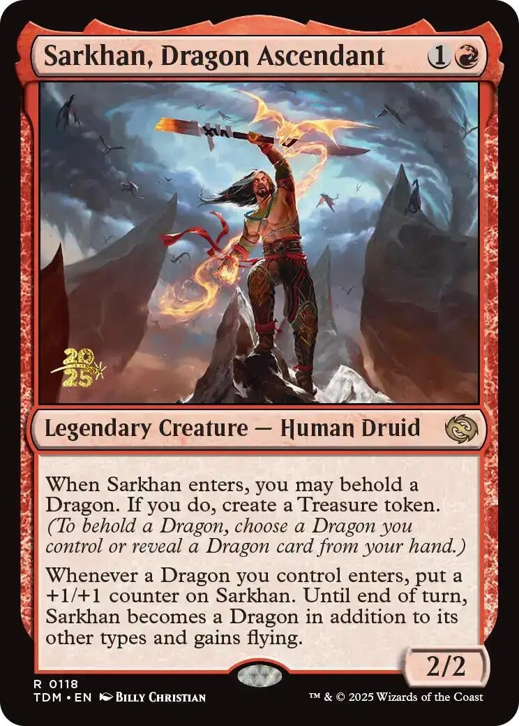 Image for Sarkhan, Dragon Ascendant (118) [Prerelease Cards] - Magic: The Gathering