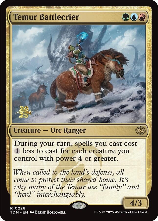 Image for Temur Battlecrier (228) [Prerelease Cards] - Magic: The Gathering