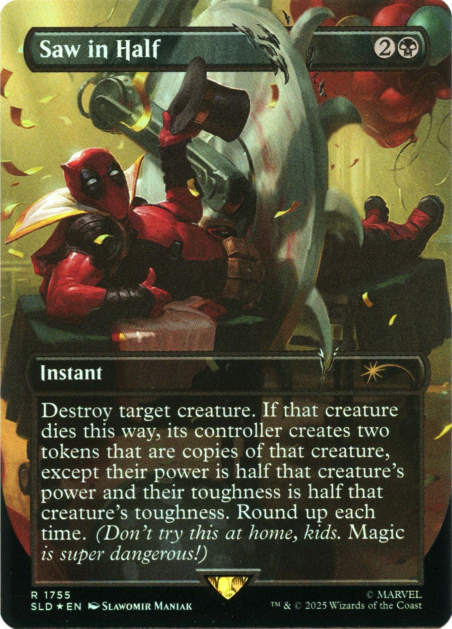 Image for Saw in Half (Rainbow Foil) (1755) [Secret Lair Drop Series] - Magic: The Gathering