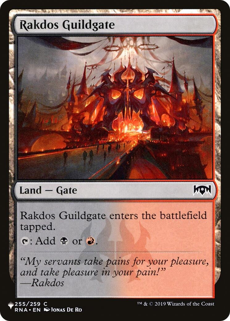Image for Rakdos Guildgate (255) (255/259) [The List Reprints] - Magic: The Gathering