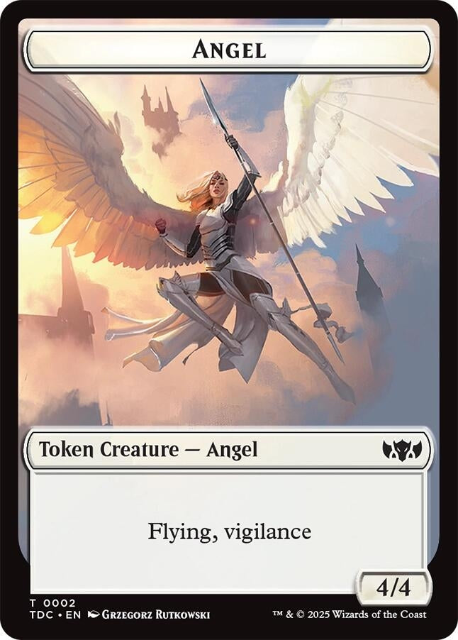 Image for Angel // Spirit  Double-Sided Token (2 // 6) [Tarkir: Dragonstorm] - Magic: The Gathering