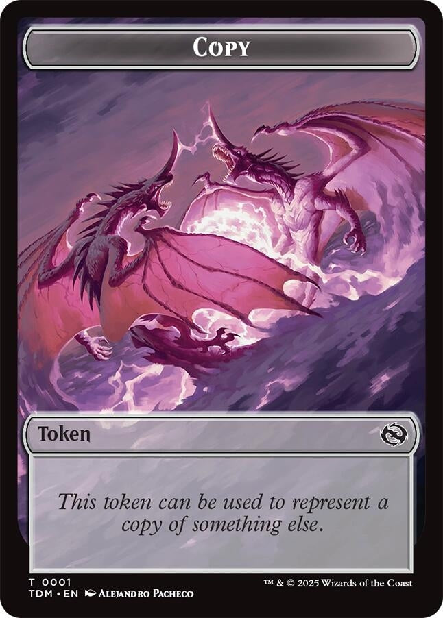 Image for Copy // Dragon (0014) Double-Sided Token (1 // 14) [Tarkir: Dragonstorm] - Magic: The Gathering