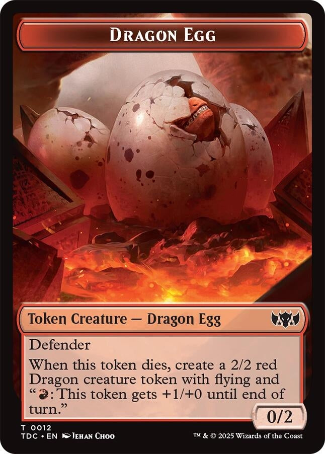 Image for Dragon Egg // Dragon (0013) Double-Sided Token (12 // 13) [Tarkir: Dragonstorm] - Magic: The Gathering