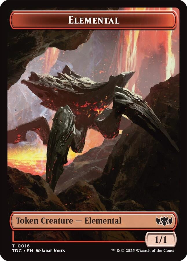 Image for Elemental (0016) // Gold Double-Sided Token (16 // 29) [Tarkir: Dragonstorm] - Magic: The Gathering