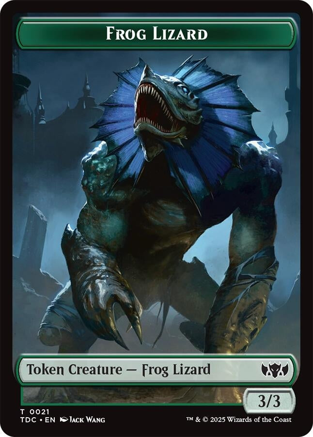 Image for Frog Lizard // Dragon (0014) Double-Sided Token (21 // 14) [Tarkir: Dragonstorm] - Magic: The Gathering
