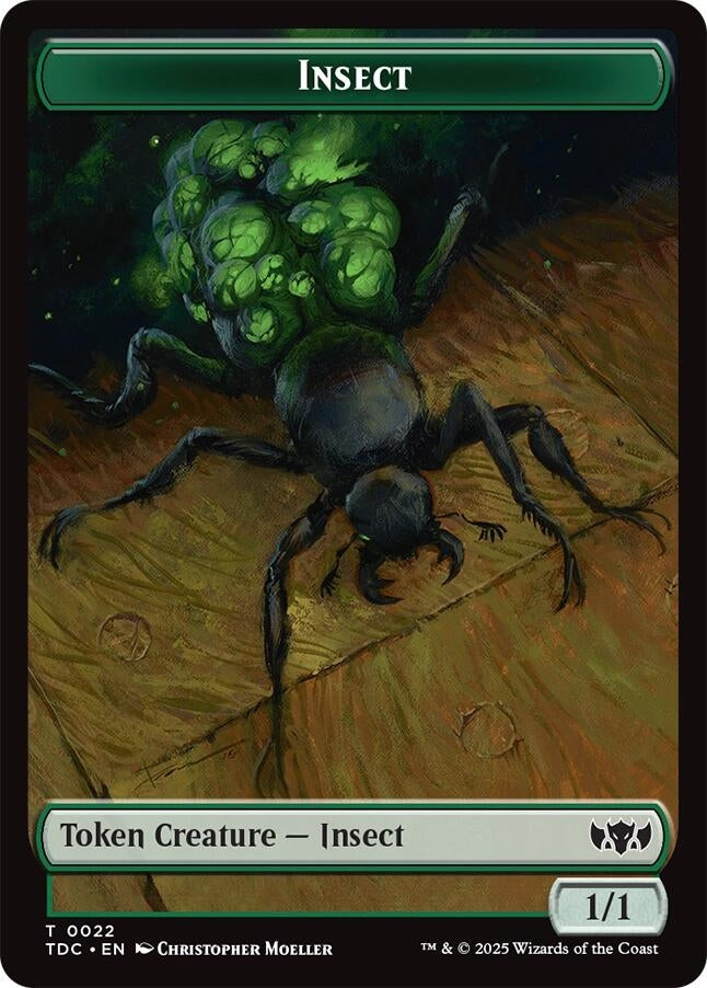 Image for Insect (0022) // Plant Double-Sided Token (22 // 24) [Tarkir: Dragonstorm] - Magic: The Gathering