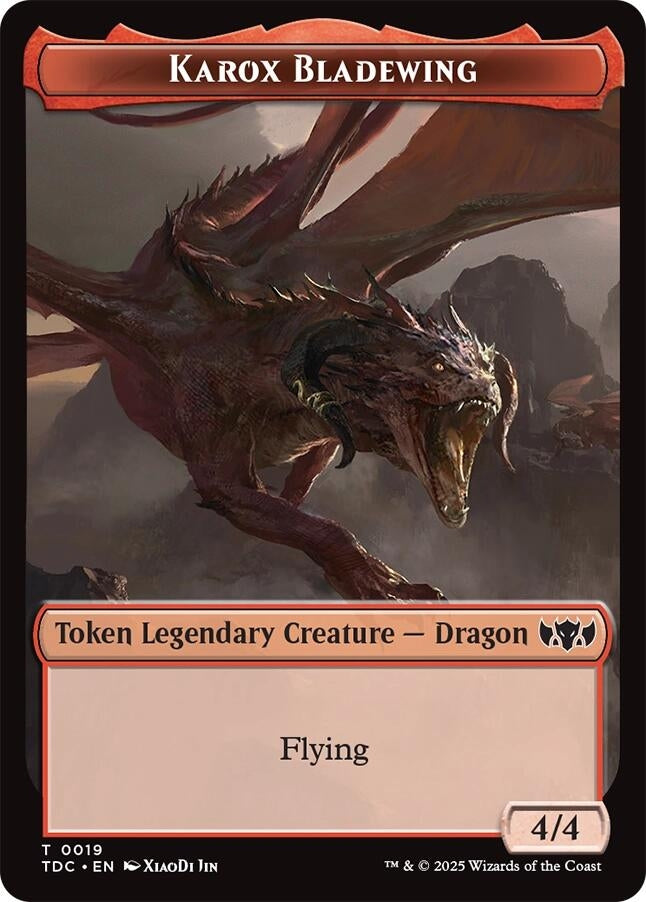 Image for Karox Bladewing // Copy Double-Sided Token (19 // 1) [Tarkir: Dragonstorm] - Magic: The Gathering