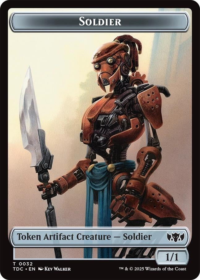 Image for Soldier (0032) // Copy Double-Sided Token (32 // 1) [Tarkir: Dragonstorm] - Magic: The Gathering