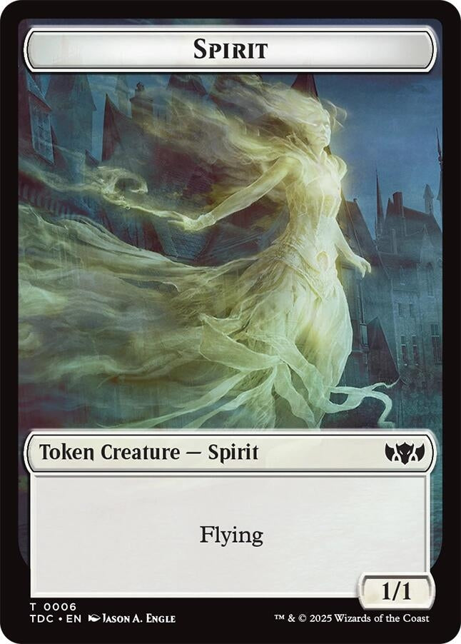 Image for Spirit // Treasure Double-Sided Token (6 // 16) [Tarkir: Dragonstorm] - Magic: The Gathering
