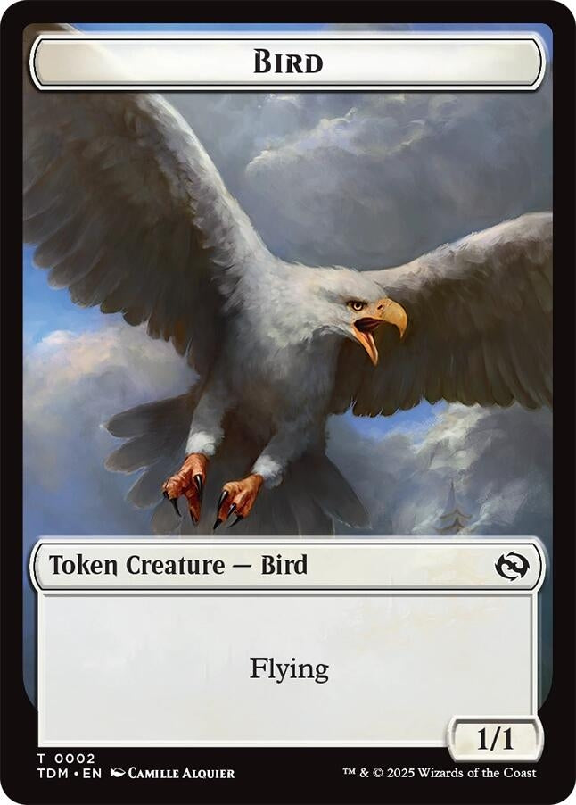 Image for Bird // Monk Double-Sided Token (2 // 3) [Tarkir: Dragonstorm] - Magic: The Gathering