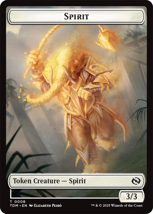 Image for Spirit (0008) // Spirit (0009) Double-Sided Token (8 // 9) [Tarkir: Dragonstorm] - Magic: The Gathering