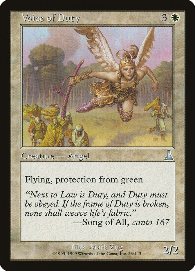 Image for Voice of Duty (23) [Urza's Destiny] - Magic: The Gathering