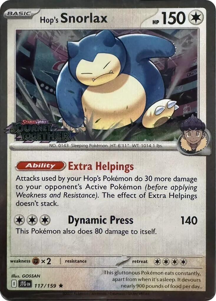 Image for Hop's Snorlax - 117/159 (Cosmos Holo) (117/159) [Miscellaneous Cards & Products] - Pokemon