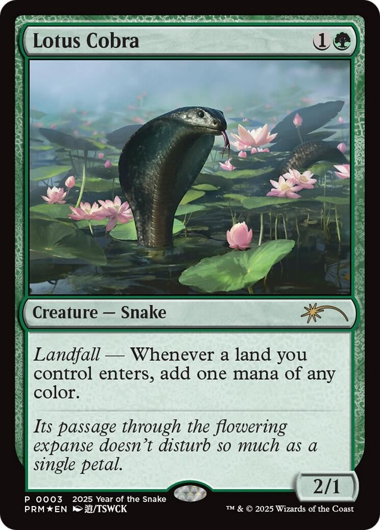 Image for Lotus Cobra (Year of the Snake 2025) (3) [Standard Showdown Promos] - Magic: The Gathering