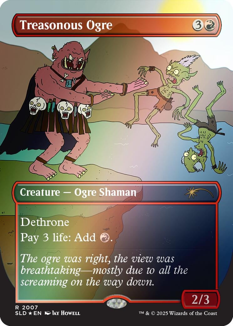 Image for Treasonous Ogre (Rainbow Foil) (2007) [Secret Lair Drop Series] - Magic: The Gathering
