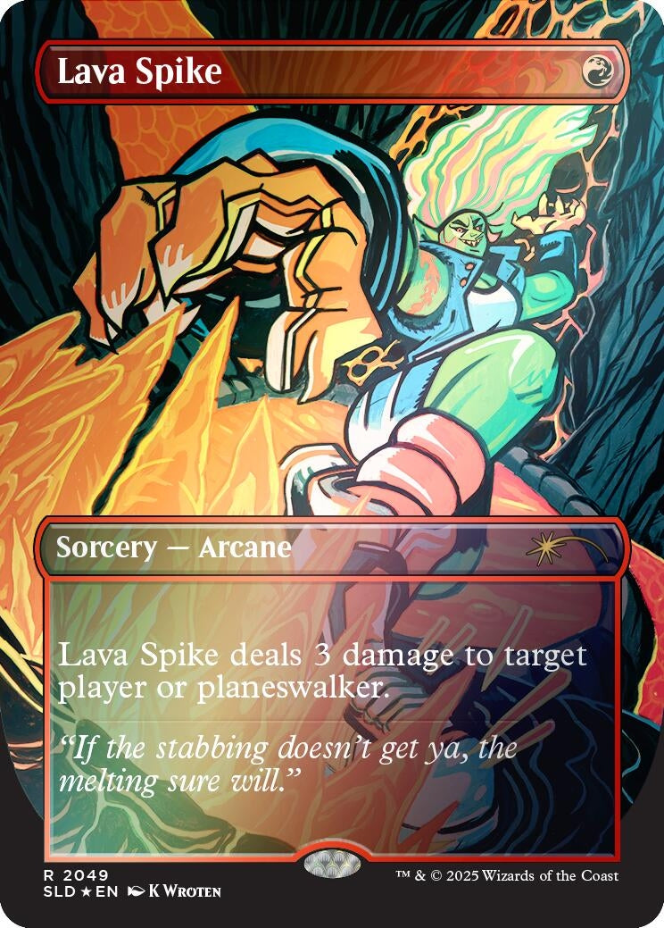 Image for Lava Spike (2049) (Rainbow Foil) (2049) [Secret Lair Drop Series] - Magic: The Gathering