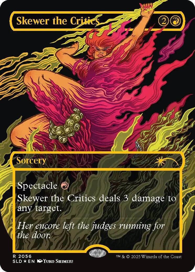 Image for Skewer the Critics (2056) (Raised Foil) (2056) [Secret Lair Drop Series] - Magic: The Gathering