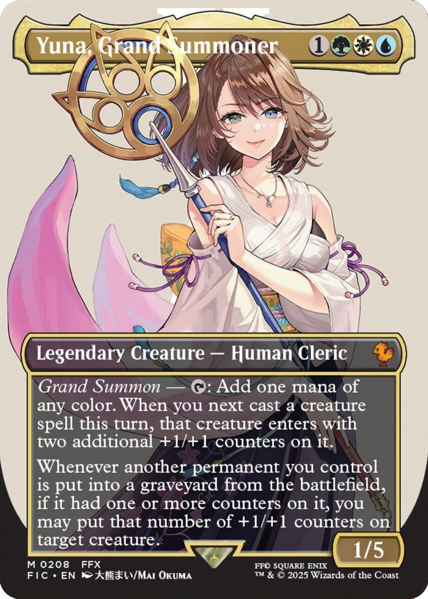 Image for Yuna, Grand Summoner (Borderless) (208) [FINAL FANTASY] - Magic: The Gathering