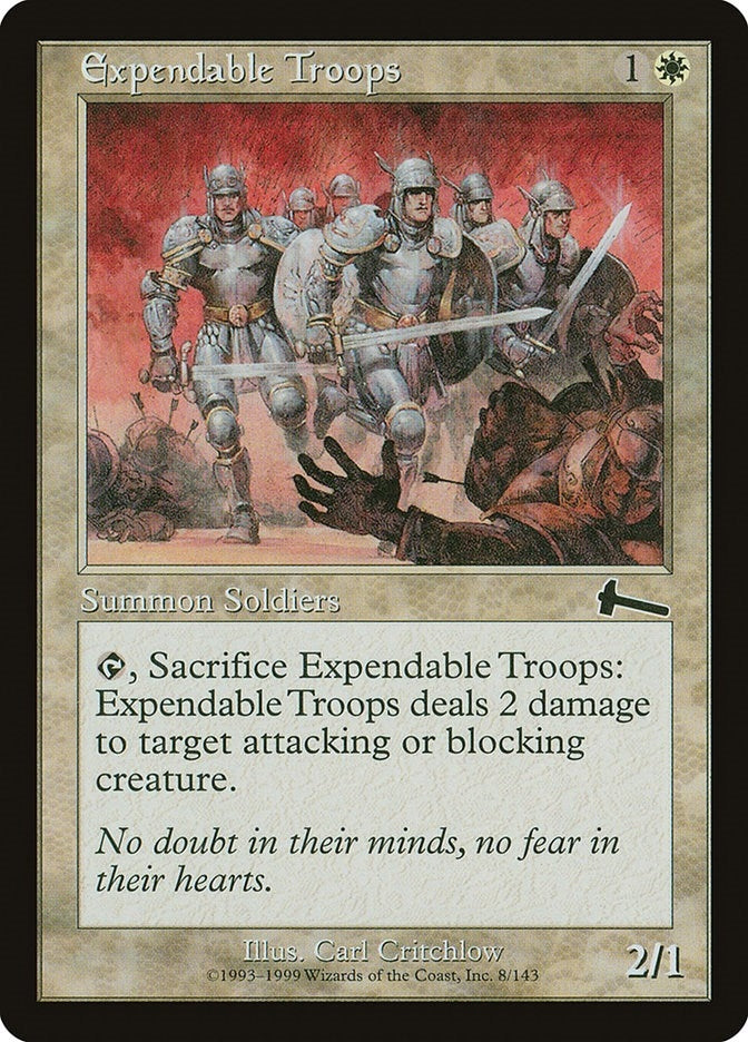 Image for Expendable Troops (8) [Urza's Legacy] - Magic: The Gathering