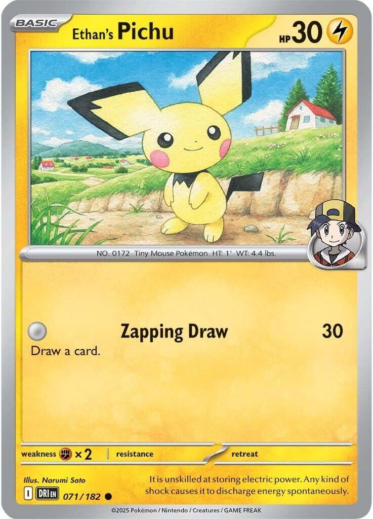 Image for Ethan's Pichu (071/182) [SV10: Destined Rivals] - Pokemon