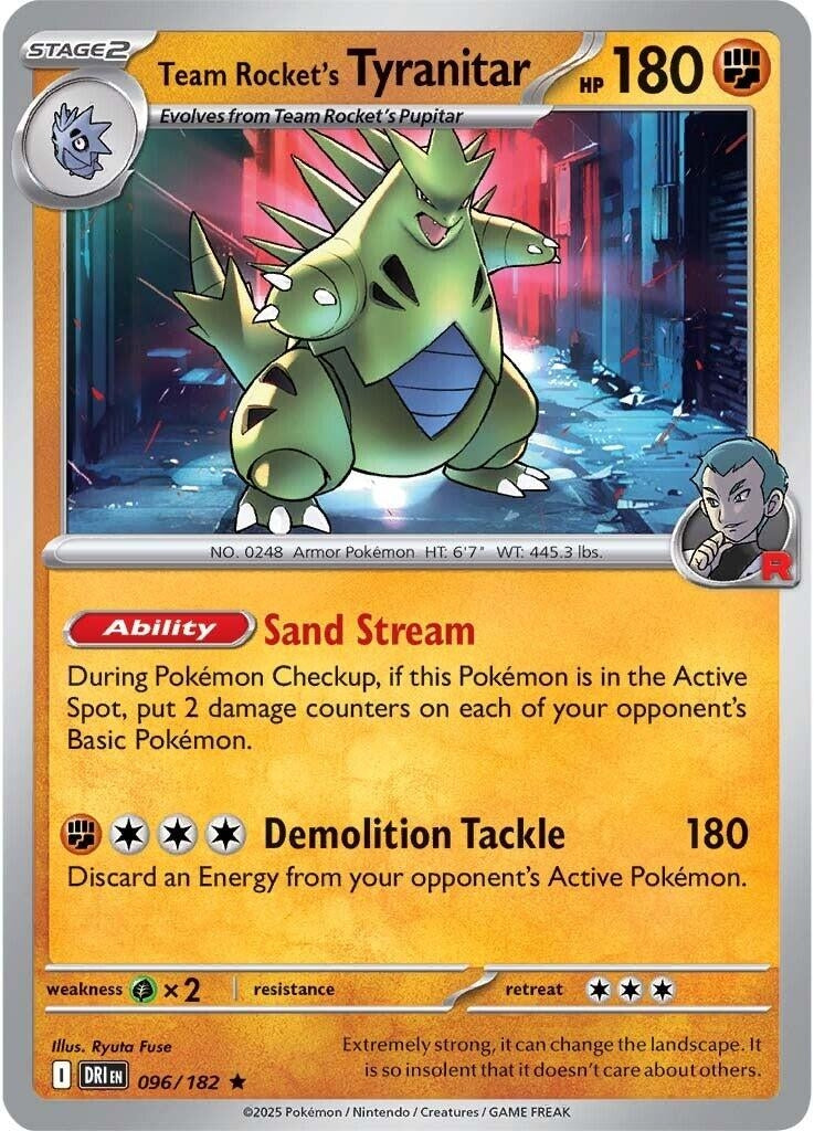 Image for Team Rocket's Tyranitar (096/182) [SV10: Destined Rivals] - Pokemon