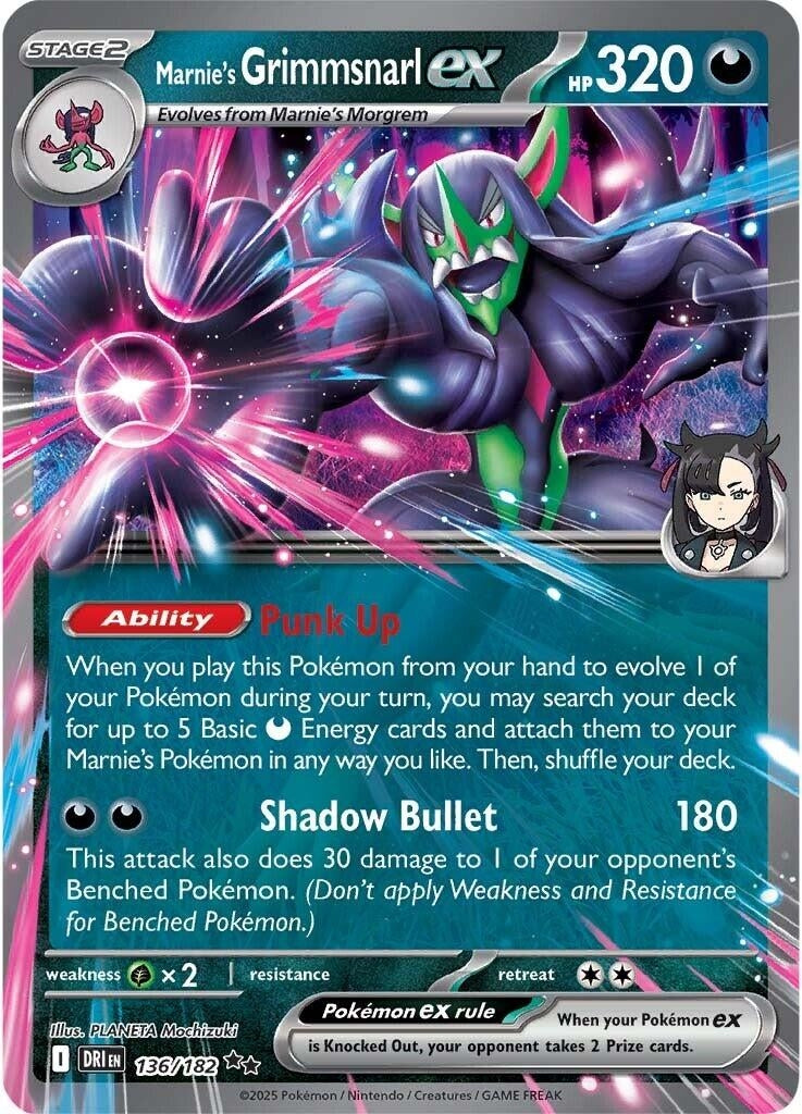 Image for Marnie's Grimmsnarl ex (136/182) [SV10: Destined Rivals] - Pokemon