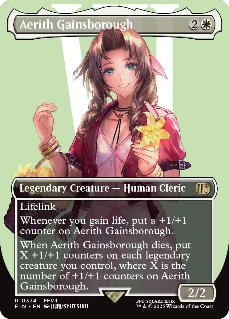 Image for Aerith Gainsborough (Borderless) (374) [FINAL FANTASY] - Magic: The Gathering