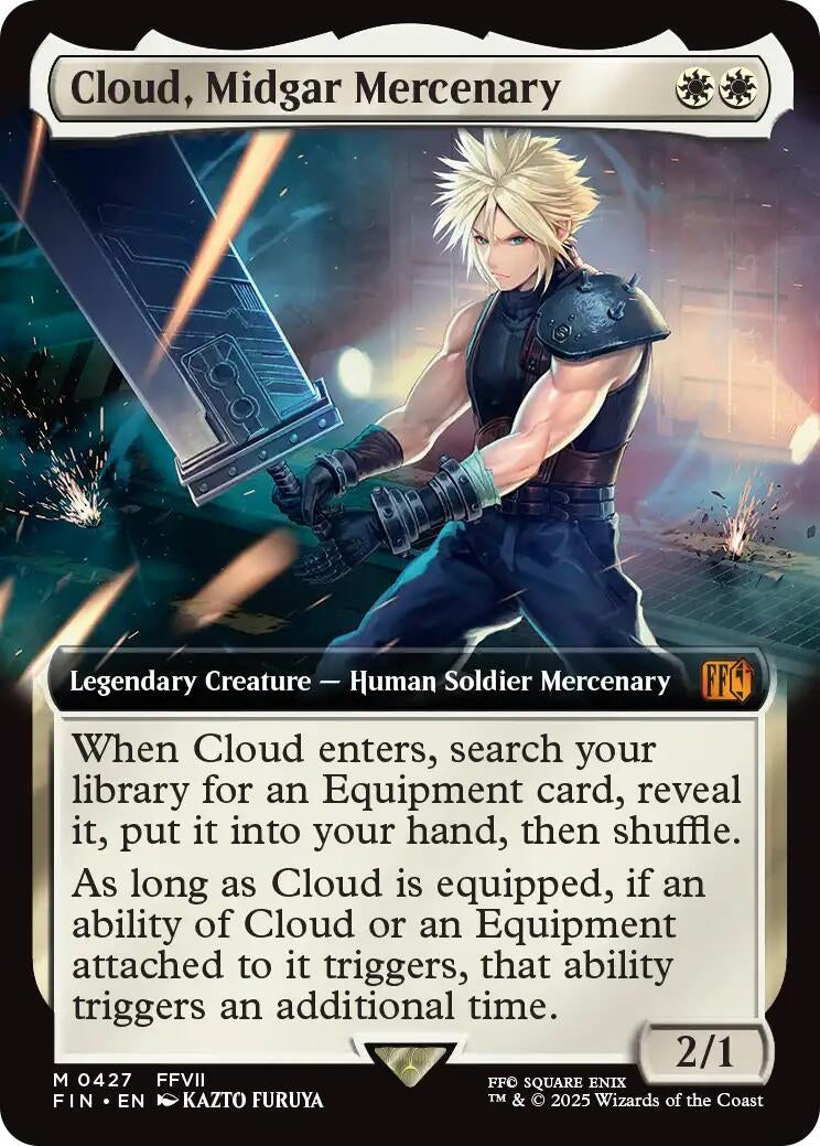 Image for Cloud, Midgar Mercenary (Extended Art) (427) [FINAL FANTASY] - Magic: The Gathering