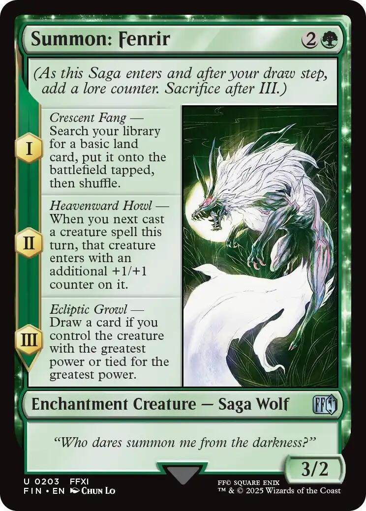 Image for Summon: Fenrir (203) [FINAL FANTASY] - Magic: The Gathering