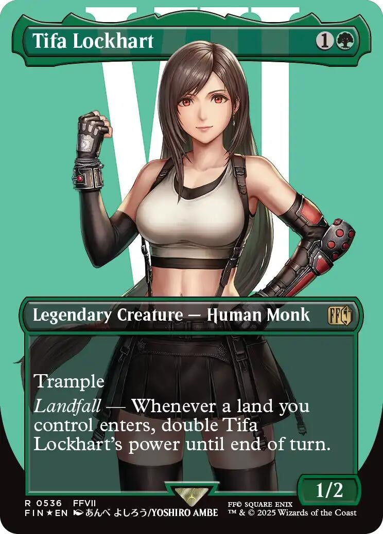 Image for Tifa Lockhart (Borderless) (Surge Foil) (536) [FINAL FANTASY] - Magic: The Gathering