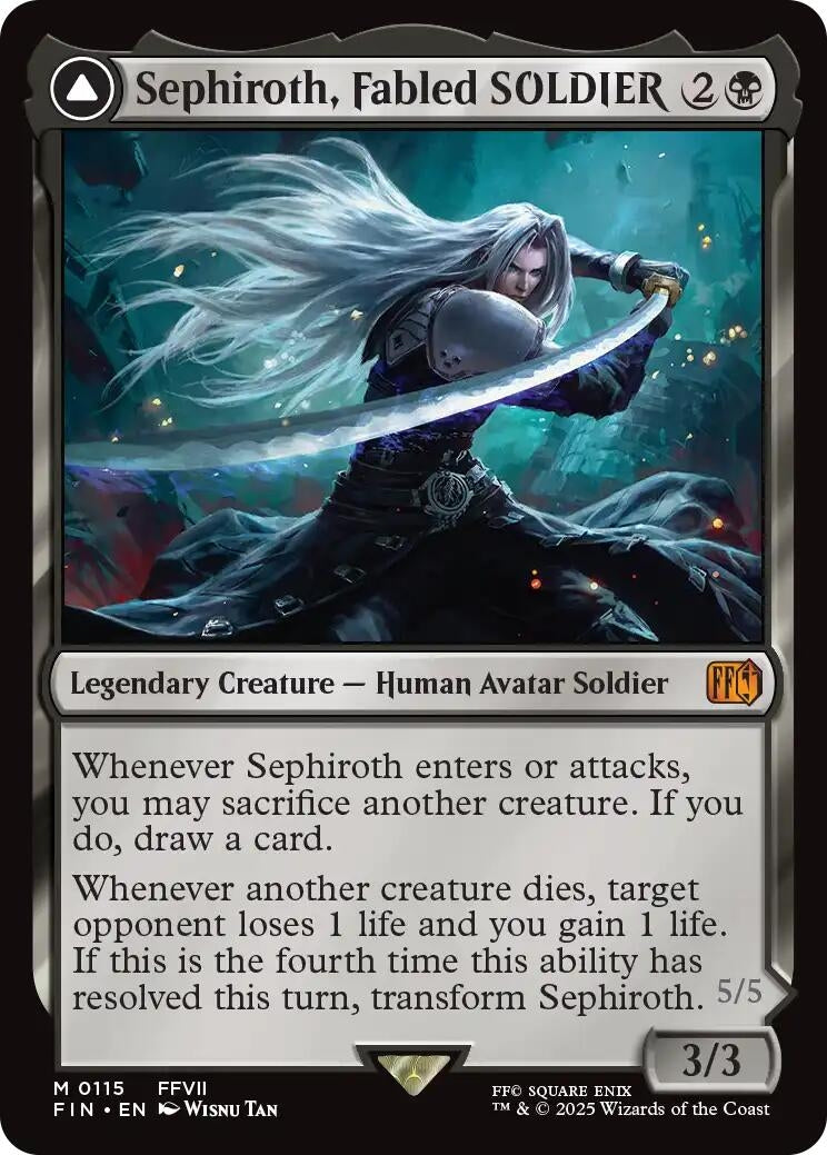 Image for Sephiroth, Fabled SOLDIER (115) [FINAL FANTASY] - Magic: The Gathering