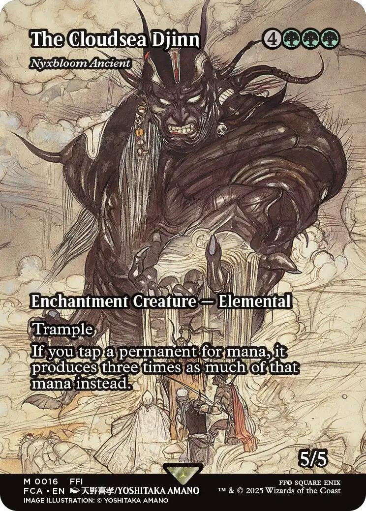 Image for The Cloudsea Djinn - Nyxbloom Ancient (Showcase) (16) [FINAL FANTASY: Through the Ages] - Magic: The Gathering