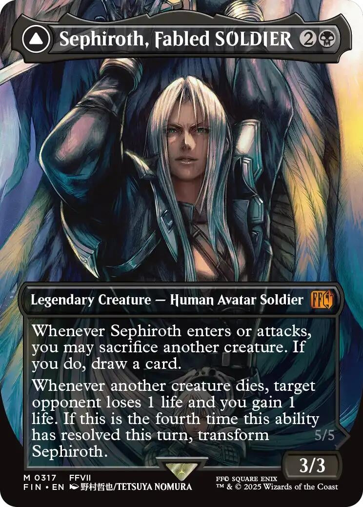 Image for Sephiroth, Fabled SOLDIER (0317) (Borderless) (317) [FINAL FANTASY] - Magic: The Gathering