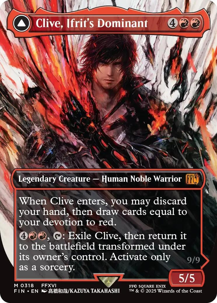 Image for Clive, Ifrit's Dominant (0318) (Borderless) (318) [FINAL FANTASY] - Magic: The Gathering