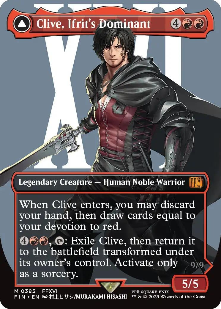 Image for Clive, Ifrit's Dominant (0385) (Borderless) (385) [FINAL FANTASY] - Magic: The Gathering