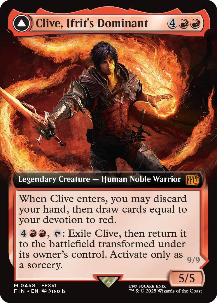 Image for Clive, Ifrit's Dominant (Extended Art) (458) [FINAL FANTASY] - Magic: The Gathering