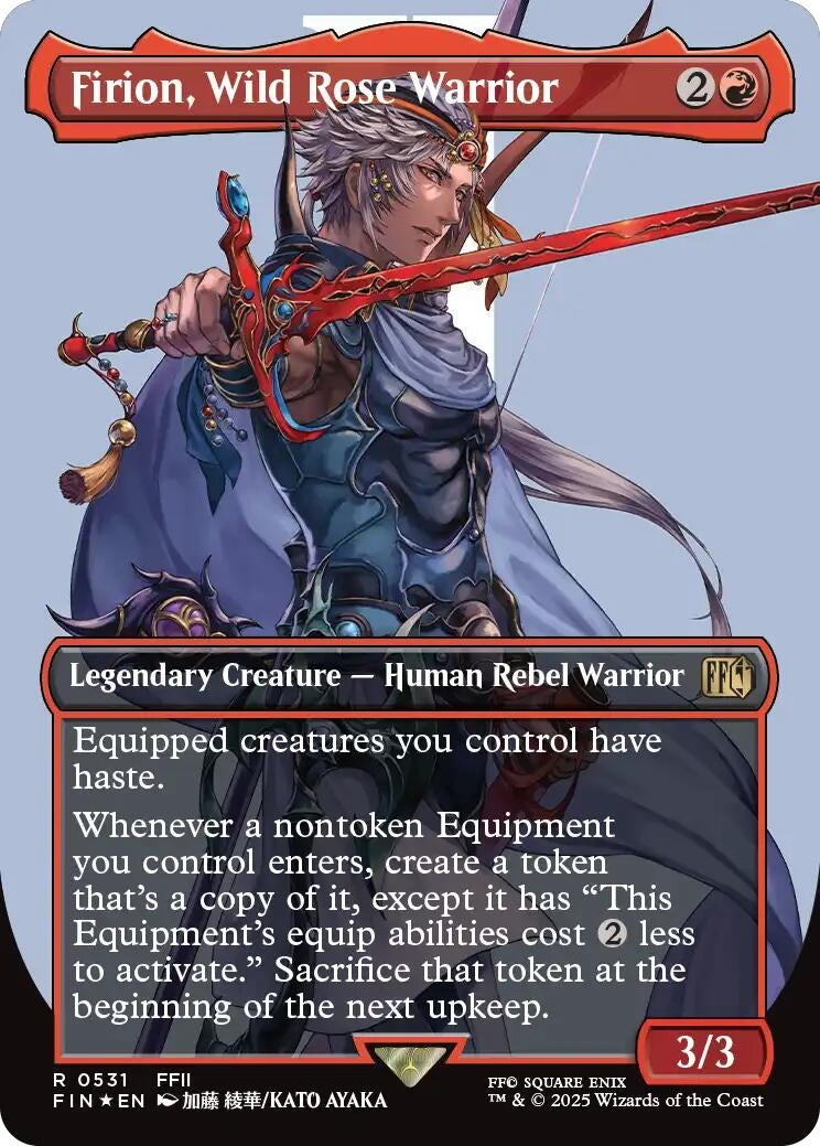 Image for Firion, Wild Rose Warrior (Borderless) (Surge Foil) (531) [FINAL FANTASY] - Magic: The Gathering