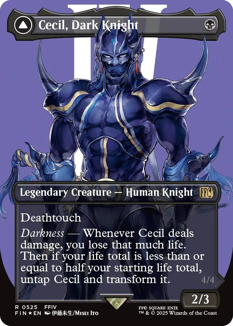 Image for Cecil, Dark Knight (Borderless) (Surge Foil) (525) [FINAL FANTASY] - Magic: The Gathering