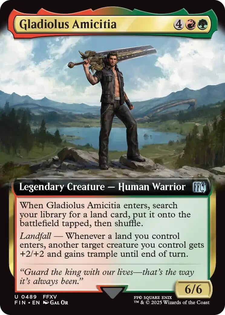 Image for Gladiolus Amicitia (Extended Art) (489) [FINAL FANTASY] - Magic: The Gathering