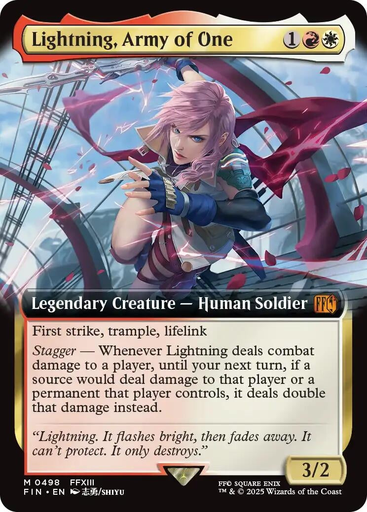 Image for Lightning, Army of One (Extended Art) (498) [FINAL FANTASY] - Magic: The Gathering