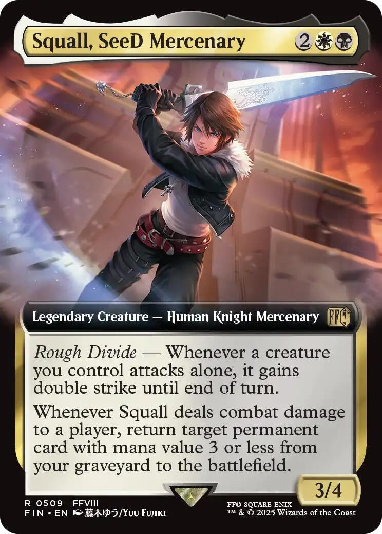 Image for Squall, SeeD Mercenary (Extended Art) (509) [FINAL FANTASY] - Magic: The Gathering