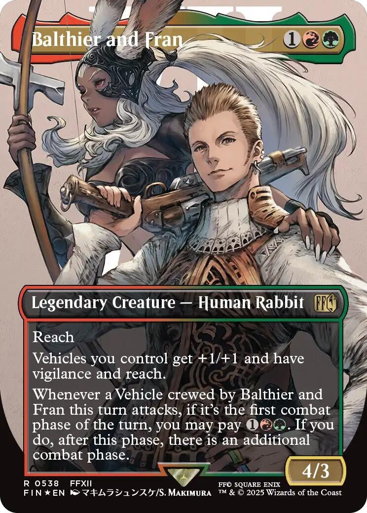 Image for Balthier and Fran (0538) (Borderless) (Surge Foil) (538) [FINAL FANTASY] - Magic: The Gathering