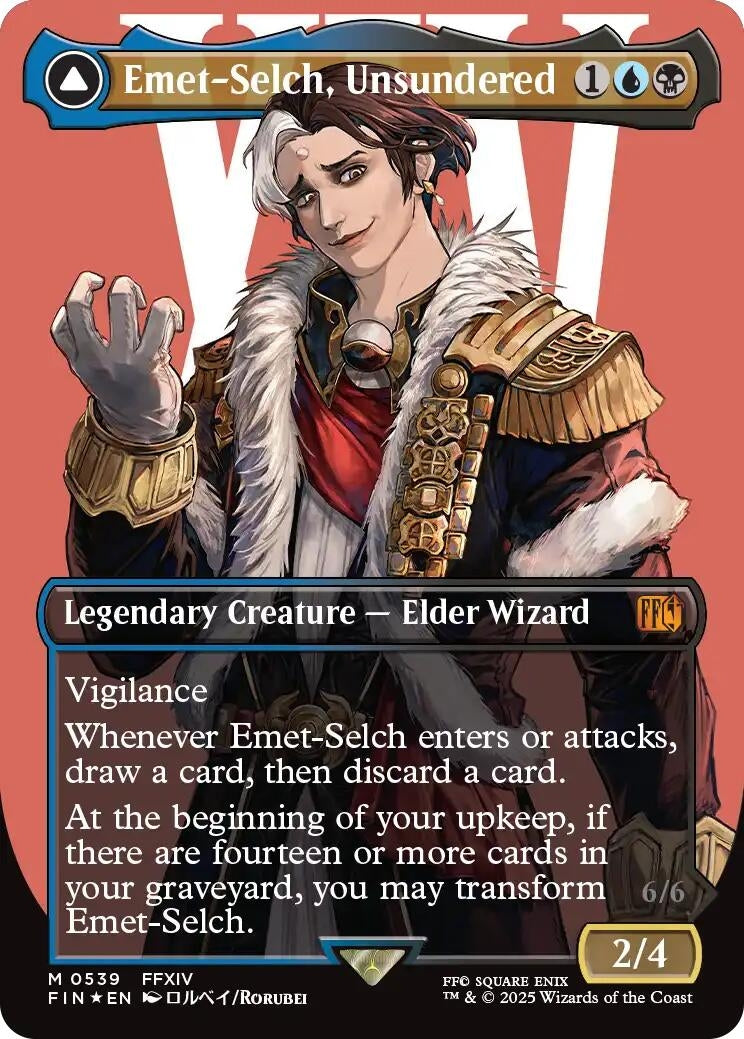 Image for Emet-Selch, Unsundered (Borderless) (Surge Foil) (539) [FINAL FANTASY] - Magic: The Gathering
