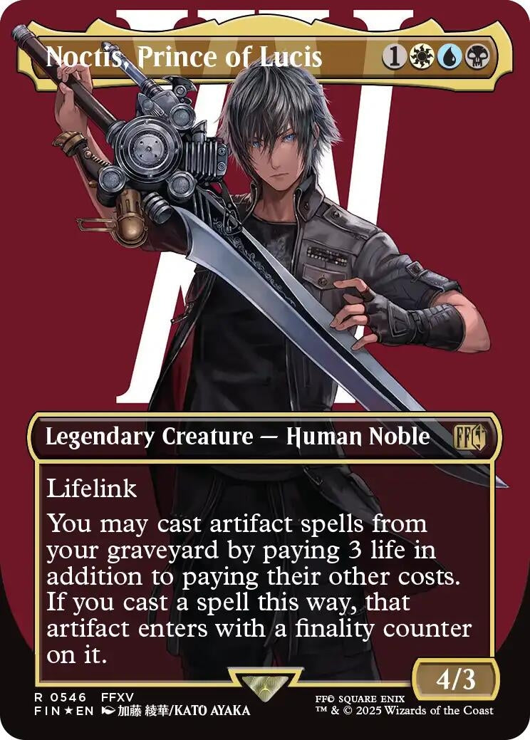 Image for Noctis, Prince of Lucis (Borderless) (Surge Foil) (546) [FINAL FANTASY] - Magic: The Gathering