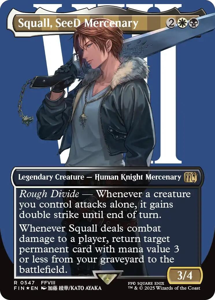 Image for Squall, SeeD Mercenary (Borderless) (Surge Foil) (547) [FINAL FANTASY] - Magic: The Gathering
