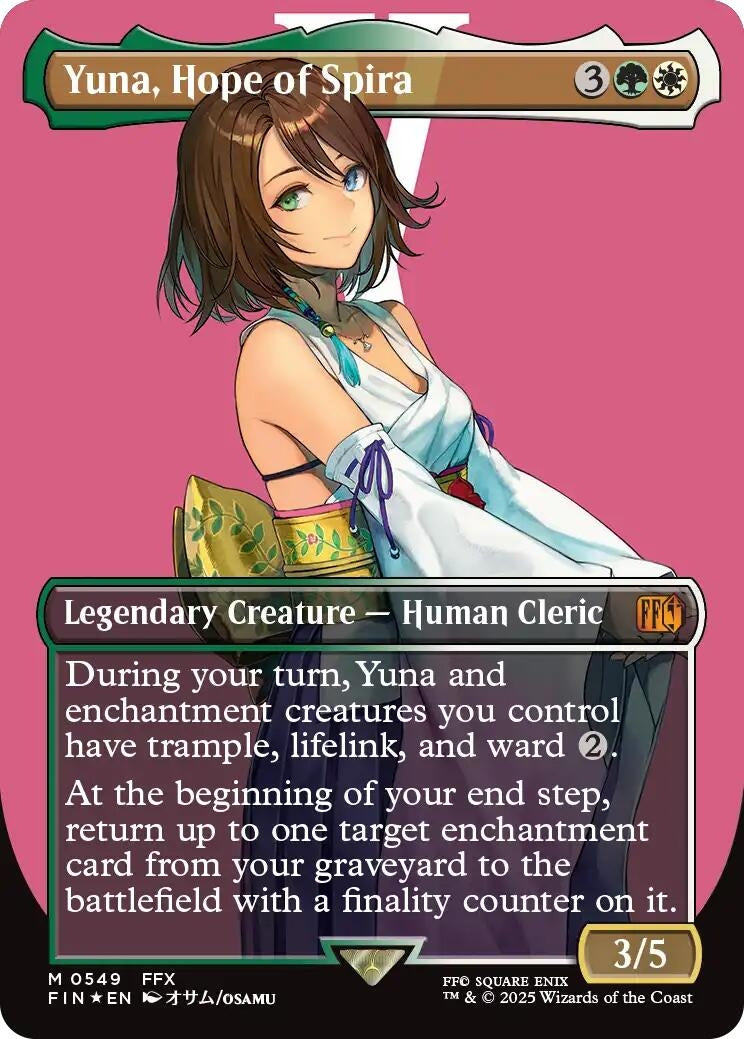 Image for Yuna, Hope of Spira (Borderless) (Surge Foil) (549) [FINAL FANTASY] - Magic: The Gathering